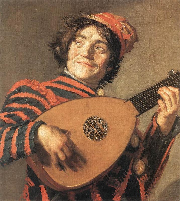 Buffoon Playing a Lute, HALS, Frans